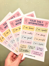 Load image into Gallery viewer, Glossy Affirmation Sticker Sheet
