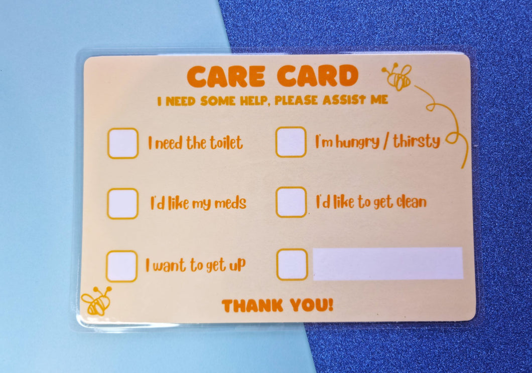 Care Cards - For people with mobility and speech limitations