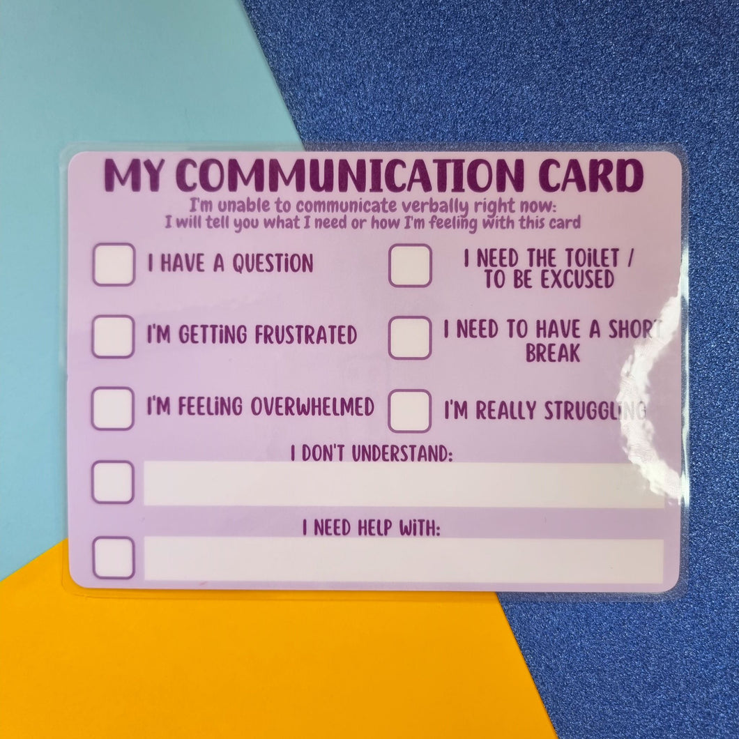 Student Communication Card