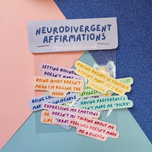 Load image into Gallery viewer, Neurodivergent affirmation sticker pack
