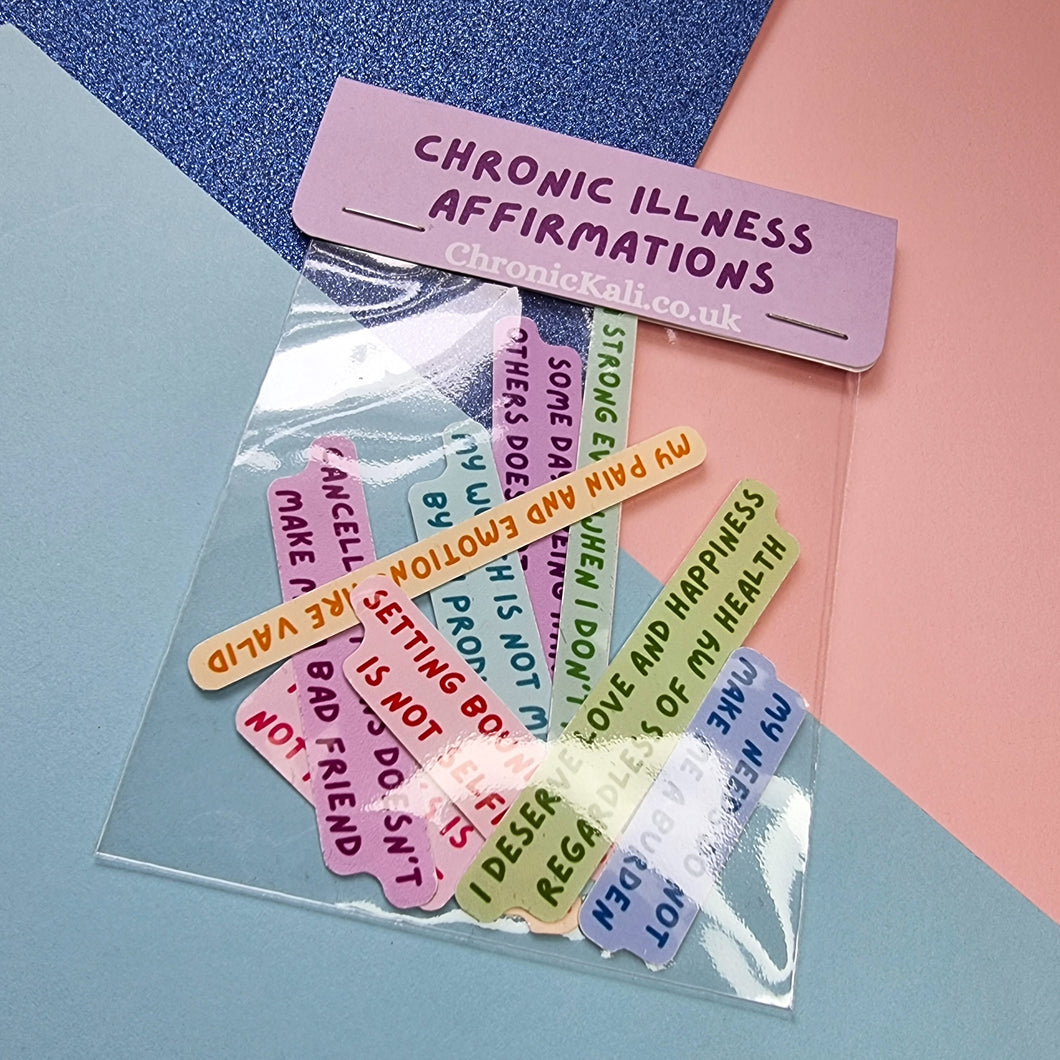 Chronic Illness Affirmation 10 Sticker Pack