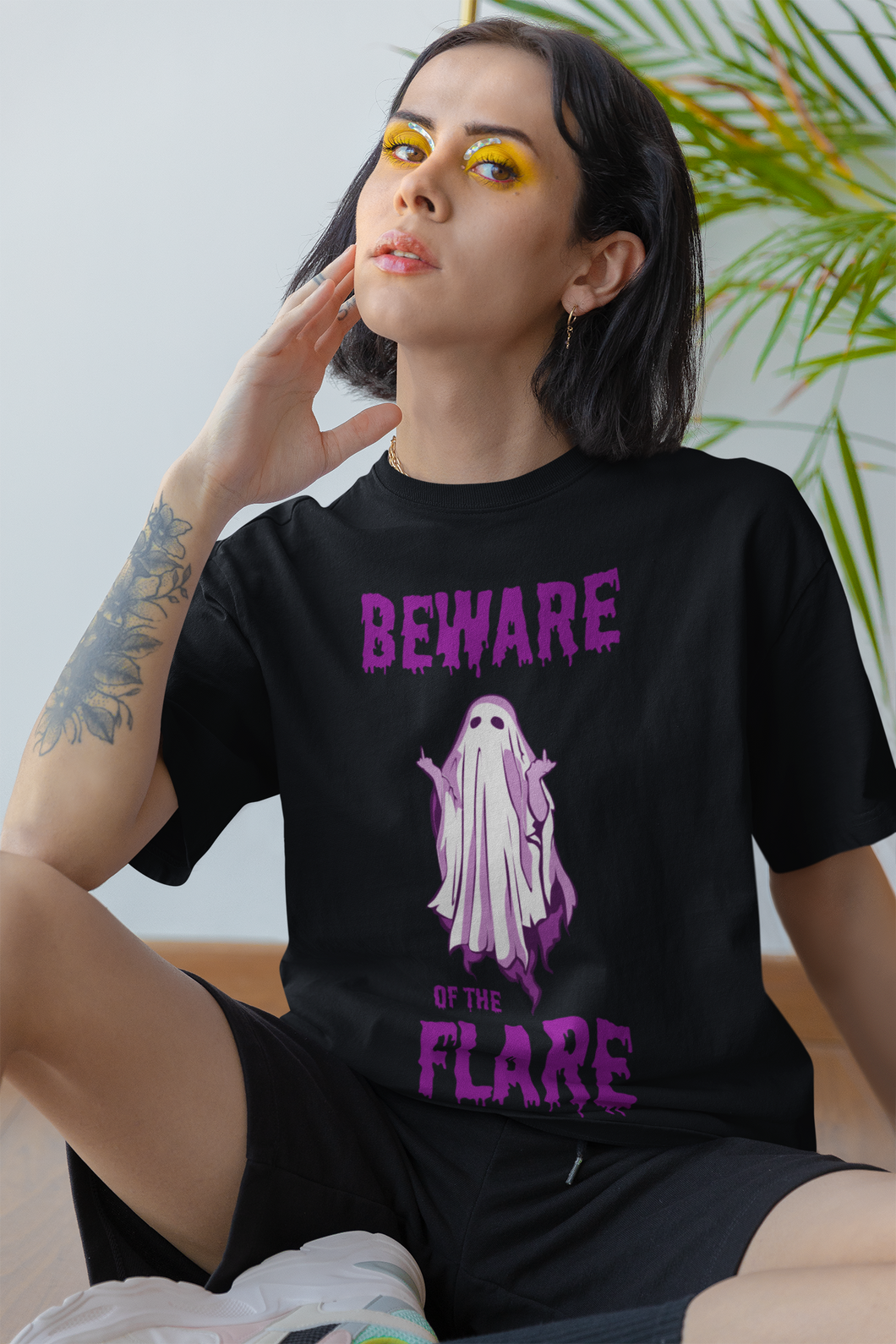 Beware of the flare - halloween spoonie t-shirt