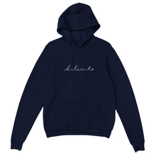 Load image into Gallery viewer, Delicate- Cursive Unisex Hoodie
