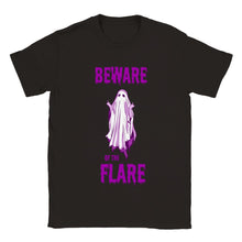 Load image into Gallery viewer, Beware of the flare - halloween spoonie t-shirt
