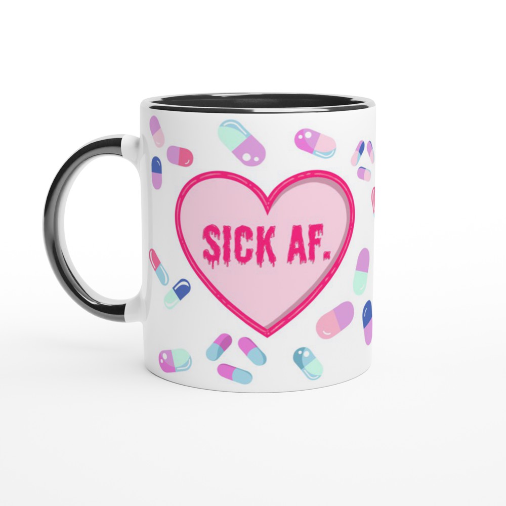 Sick AF. 11oz Ceramic Mug with Colour Inside