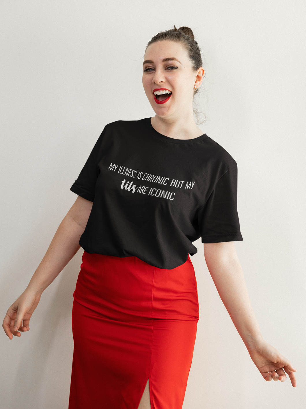 My illness is chronic but my tits are iconic - Unisex Tee